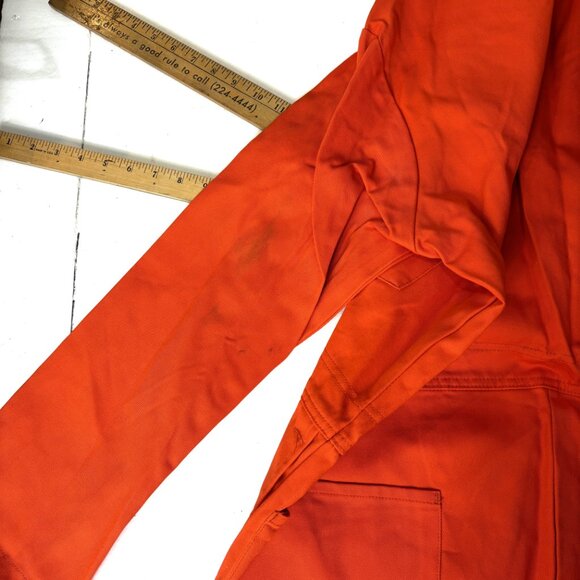 Orange Coveralls Official Garment Corporation of America 100% Cotton  46 RG - Picture 14 of 14